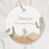 ガールベビーシャワーメッセージカードボホデザートサウスウェスト フェイバータグ (裏面)