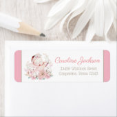 ガールベビーシャワー差出人住所ラベル ラベル (インサイチュ)