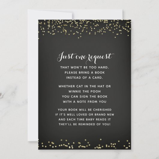 ガールベビーシャワー招待状の共同フレンズ 招待状 (裏面)