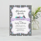 ガールベビーシャワー招待状アドベンチャーアワイ 招待状 (スタンド正面)