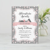 ガールベビーシャワー招待状アドベンチャーアワイ 招待状 (スタンド正面)