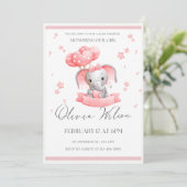 ガールベビーシャワー招待状テンプレートダウンロード 招待状 (スタンド正面)