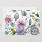 ガールベビーシャワー招待状春バニー 招待状 (裏面)