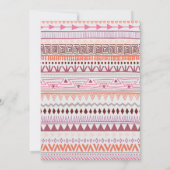 ガールベビーシャワー招待状{ボホシック} 招待状 (裏面)