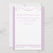 ガールベビーシャワー招待状 招待状 (裏面)