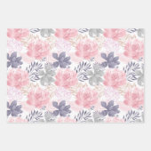 ガールベビーシャワー熱い気球花模様 ラッピングペーパーシート (正面3)