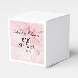 ガールベビーシャワー赤面ピンクリボンコケット フェイバーボックス