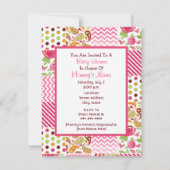 ガールベビーシャワー-パガーリーッチワーク 招待状 (裏面)
