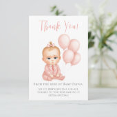 ガールベビーボスサンキューカード – ピンクボスベビー サンキューカード (スタンド正面)