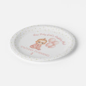 ガールベビーボスバースデーパーティー – ピンクボスベビー- ペーパープレート (アングル)