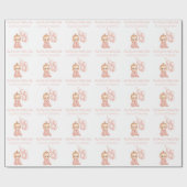 ガールベビーボスバースデーパーティー – ピンクボスベビー- ラッピングペーパー (フラット)