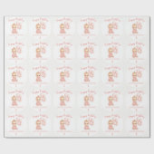 ガールベビーボスバースデーパーティー – ピンクボスベビー- ラッピングペーパー (フラット)