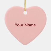 ガールベビー乳母車ハートオーナメント セラミックオーナメント (裏面)