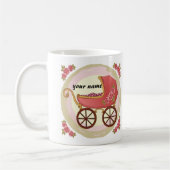 ガールベビー乳母車 コーヒーマグカップ (左)