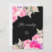 ガールベビー命名式ヘブライ語フローラ 招待状 (裏面)