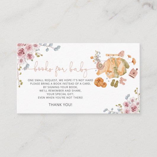 ガールベビー衣服赤ちゃんシャワーベビー エンクロージャーカード (正面)