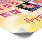 ガールベビー記念撮影1年目かわいい写真コラージュ フォトプリント            (角)