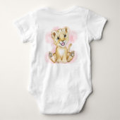 ガールベビー顔ピンクベビー ベビーボディスーツ (裏面)