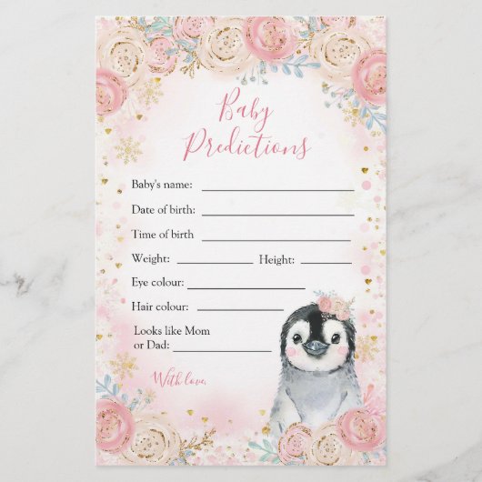 ガールペンギンウィンタースノーフレークベビー予測 (正面)