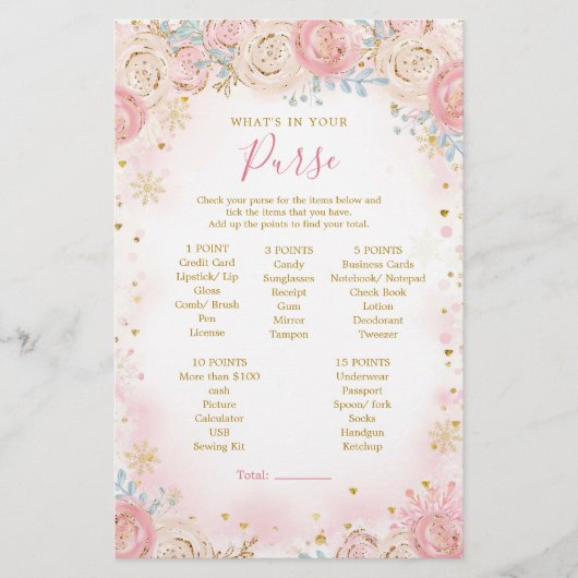 ガールペンギン冬のスノーフレークあなたの財布の何 (正面)