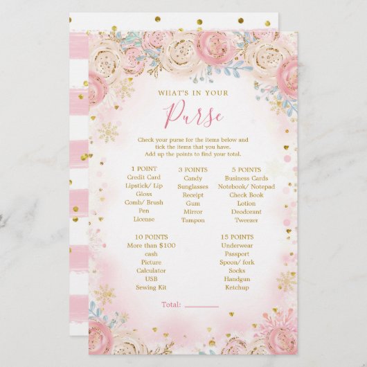 ガールペンギン冬のスノーフレークあなたの財布の何 (正面/裏面)