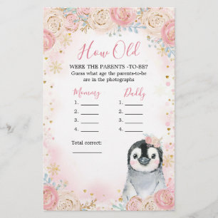 ガールペンギン冬のスノーフレークどのように古い両親