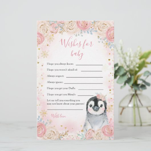 ガールペンギン冬のスノーフレークベビーを願う (スタンド正面)