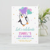 ガールペンギン冬の誕生日パーティー 招待状 (スタンド正面)