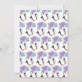 ガールペンギン冬の誕生日パーティー 招待状 (裏面)