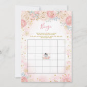 ガールペンギン冬スノーフレークビンゴゲーム 招待状 (正面)