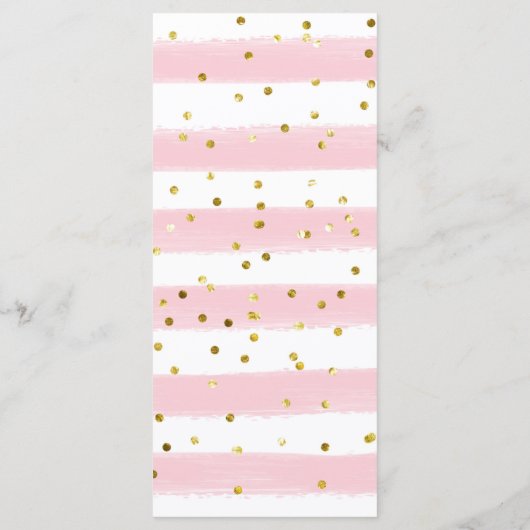 ガールペンギン冬スノーフレーク赤ちゃんシャワーメニュー メニュー (裏面)