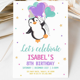 ガールペンギン 冬の誕生日パーティー 招待状