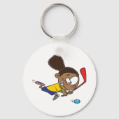 ガールホッケー選手 キーホルダー (正面)