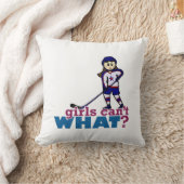 ガールホッケー選手 クッション (ブランケット)