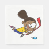 ガールホッケー選手 スタンダードランチョンナプキン (正面)