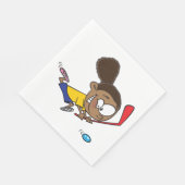 ガールホッケー選手 スタンダードランチョンナプキン (角)