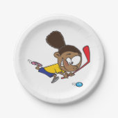 ガールホッケー選手 ペーパープレート (正面)