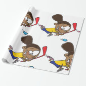 ガールホッケー選手 ラッピングペーパー (アンロールド)