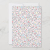 ガールホットエアバルーンバニーベビーシャワー招待状 招待状 (裏面)