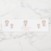 ガールホットエアバルーン水ボトルラベル – ピンク ペットボトルラベル (シングルラベル)