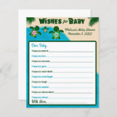 ガールホヌウミガメが赤ちゃんのシャワーピンクを願う (正面/裏面)