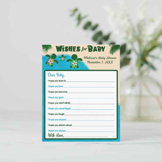 ガールホヌウミガメが赤ちゃんのシャワーピンクを願う (スタンド正面)