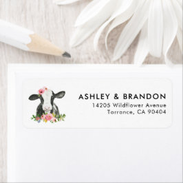 ガールホーリーカウープリントファームカウーパーティー差出人住所 ラベル