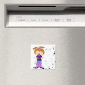 ガールボウリングをする人、 クリケットの投手 マグネット (インサイチュ (食洗機))