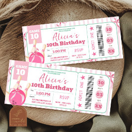 ガールボウリング誕生日チケット招待状