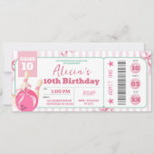 ガールボウリング誕生日チケット招待状 (正面)
