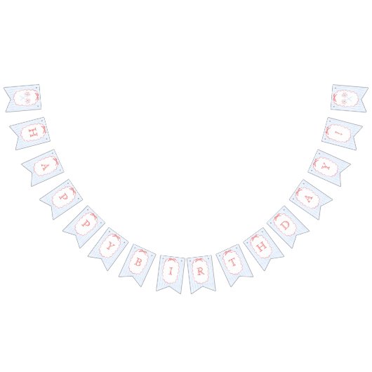 ガールボウ4th of 7月誕生日バナー バンティングフラッグ (全)