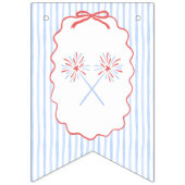 ガールボウ4th of 7月誕生日バナー バンティングフラッグ (第1の旗)