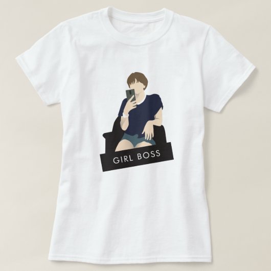 ガールボスセルフィー Tシャツ (デザイン正面)