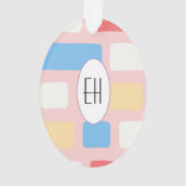 ガールボスタイポグラフィモノグラムイニシャルオンバック オーナメント (裏面)